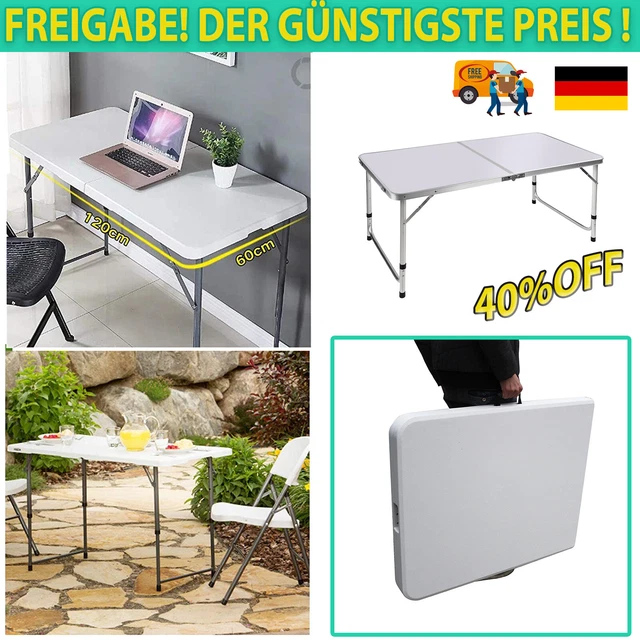 AYNEFY Klapptisch Campingtisch Höhenverstellbar Beistelltisch Gartentisch Partytisch Falttisch