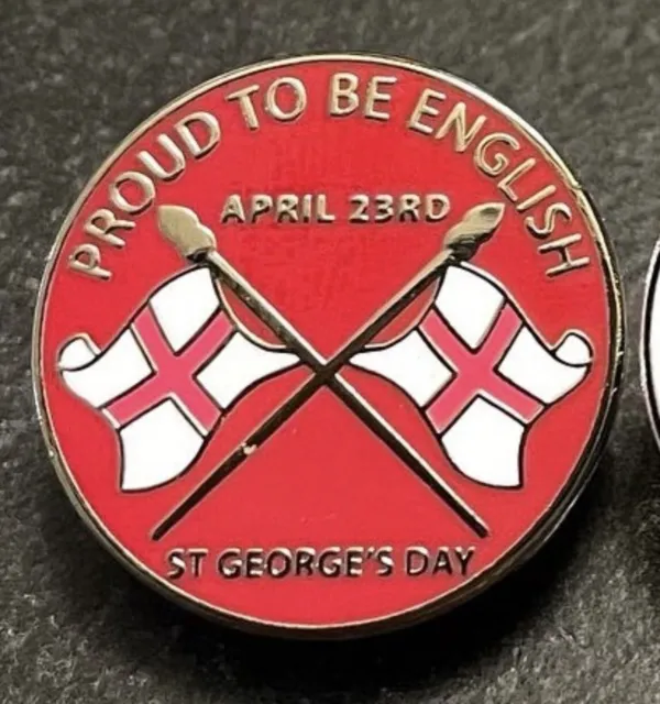 England / Proud To Be English / St.George’s Day 23rd April Pin Badge (Red)