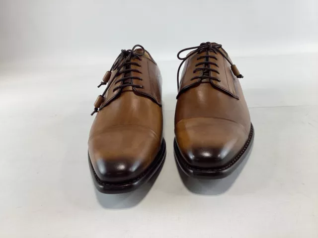Mens Mezlan Platinum Light Brown Leather Oxford Shoes 9M NEW 2