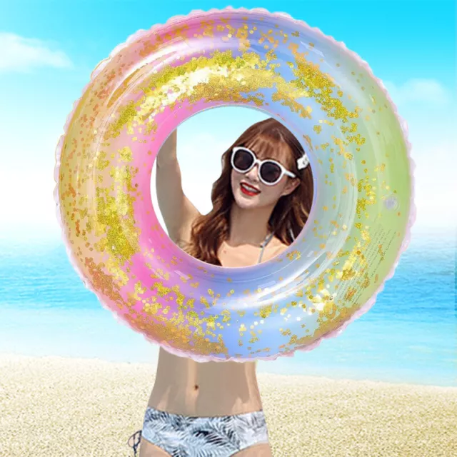 Inflatable Donut Swim Ring Swimming Pool Float Lounger Beach Ring SwimmingFloat