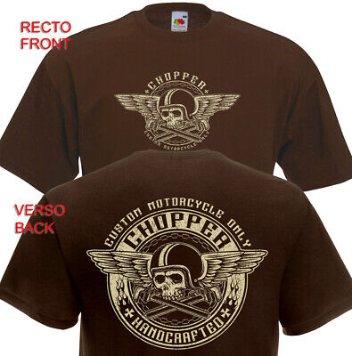 T-shirt CHOPPER - Biker Bobber Motard Custom Motorcycle Harley Davidson Indian