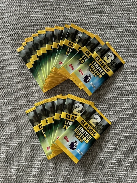 TOPPS PREMIER LEAGUE 2026 - Classic Limited Edition Packs x19 £1.16 ...