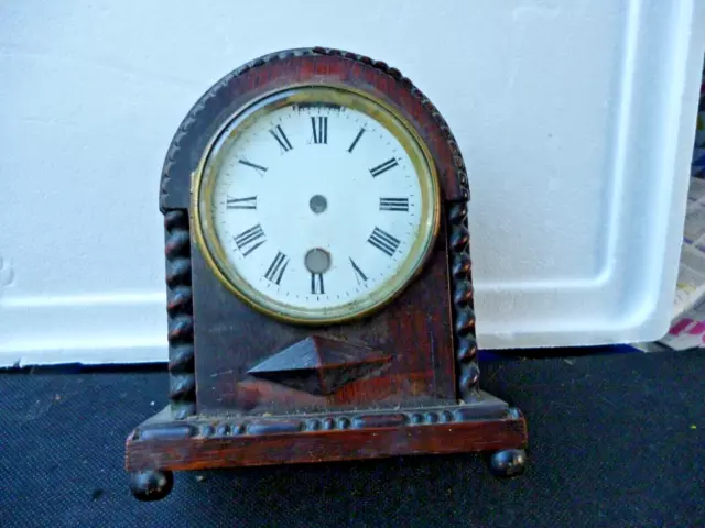 clock parts antique CLOCK CASE  WITH GLASS AND DOOR