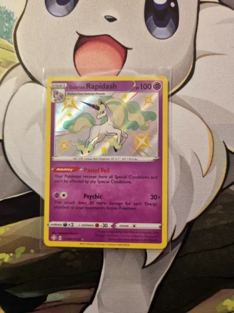 Pokémon Card Galarian Rapidash SV048/SV122 Shining Fates Holo Shiny Vault NM