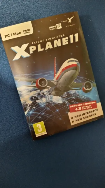 X-PLANE 11 Pc DVD Rom / Apple MAC XPLANE Flight Simulator Sim