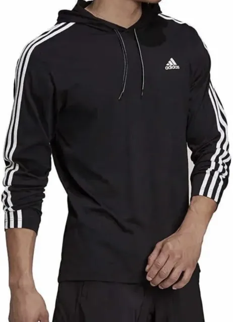 adidas Men’s Aeroready 3-Stripes Light Weight Pullover Hoodie size M New