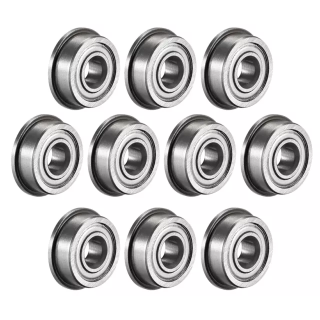 F605ZZ Flange Ball Bearing 5x14x5mm Double Shielded Chrome Steel Bearings 10pcs