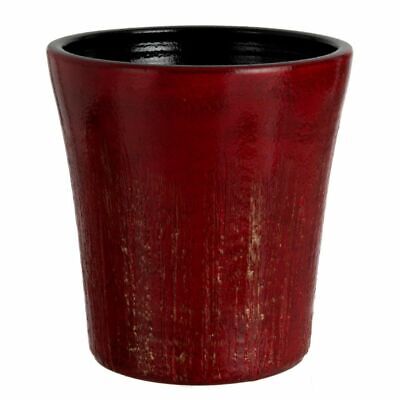 Pot Fleurs/Pot céramique innaGLAS INNA-Glas Pot de Fleurs Ø17,5cm céramique 15cm Rouge vin 