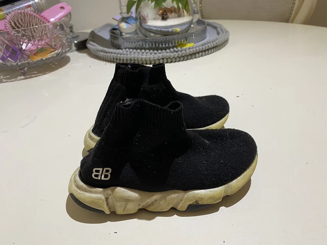 BALENCIAGA AUTHENTIC UNISEX Kids Sock Speeds Trainers Size EU 25