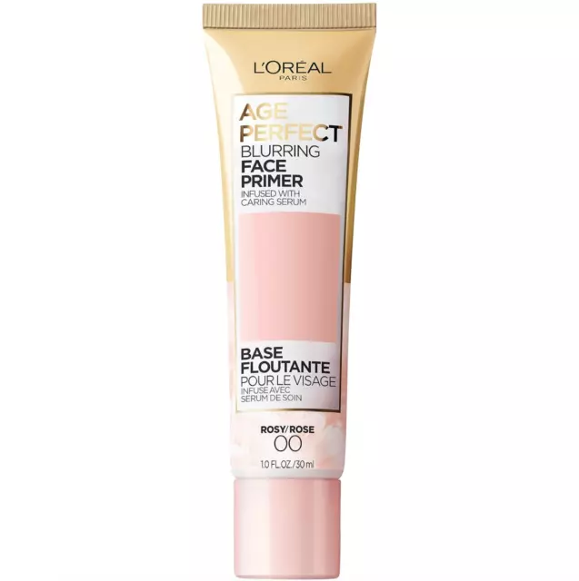New Loreal Age Perfect Blurring Face Makeup Foundation Primer Rosy 1oz