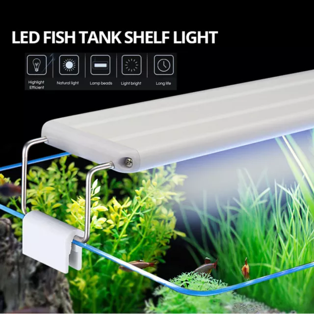 30~50CM AU Aquarium Light Lighting Full Spectrum Aqua Plant Fish Tank LED Lamp