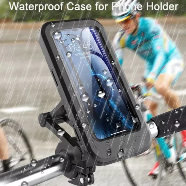 Waterproof Bicycle Phone Holder Bike Motorcycle Handlebar Phone Clamp Mount
