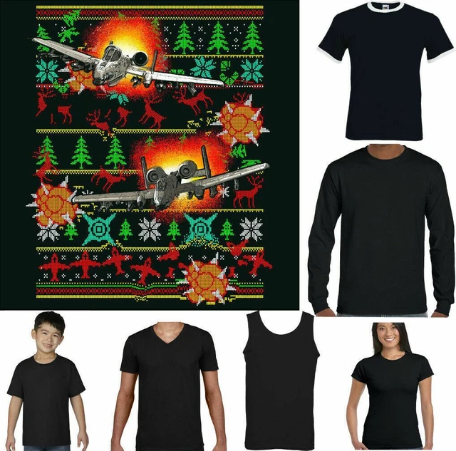 Aerei T-Shirt Uomo Natale Reale Air Force Raf USAF Aereo Aereoplano Natale