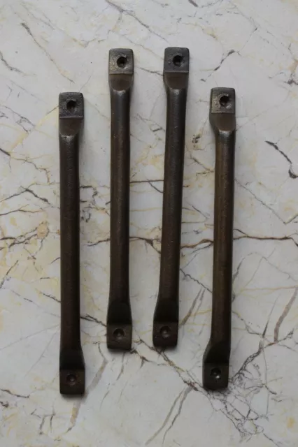 Rustic Vintage Cast Iron Barn Door Handle Cabinet Gate Handle Pull 4 Pcs