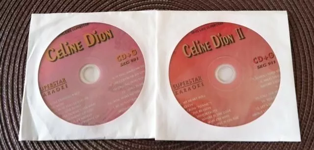 2 Cdg Karaoke Lot Greatest Hits Of Celine Dion Superstar Discs Music Set Songs