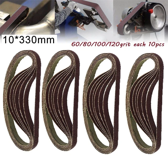 Set 40 pezzi 330x10 mm smerigliatrice ad aria cintura triste per orsatore del legno