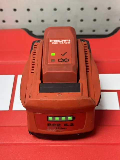 1 x HILTI B22/5.2 22v 5.2Ah LI-ION BATTERY - YEAR OF MANUFACTURE 2018