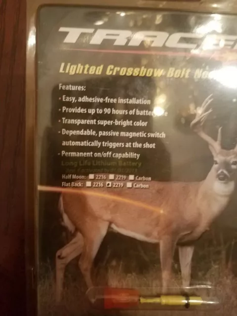Tracer Lighted Crossbow Bolt Nock Orange Flatback Carbon