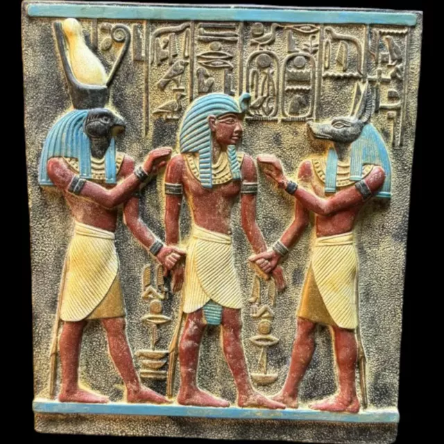 ANCIENT EGYPTIAN ANTIQUITIES GOD ANUBIS, HORUS, & KING TUT Temple Stella RARE BC