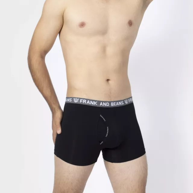 Boxer Briefs Modal Cotton Black/Grey Frank and Beans Underwear S M L XL 2XL