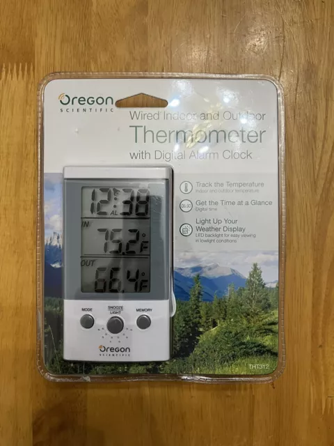 Oregon Scientific Indoor/Outdoor Thermometer Alarm Clock IWA-80055