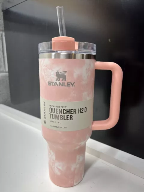 RARE: Stanley quencher 40oz petal ombre coral pink tumbler NWT