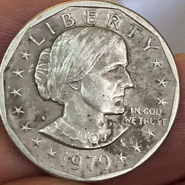 OFF-CENTER 1979-S $1 Susan B. Anthony Dollar ERROR COIN