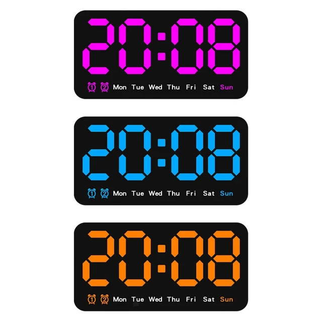 DIGITAL CLOCK LARGE Screen Display Desk LED Alarm Clock Electronic