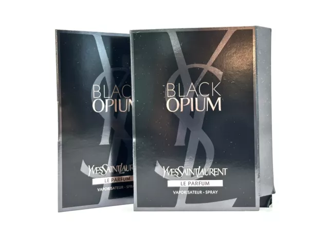 2 X Yves Saint Laurent YSL Black Opium Le Parfum 0.04 oz / 1.2ml Sample Spray