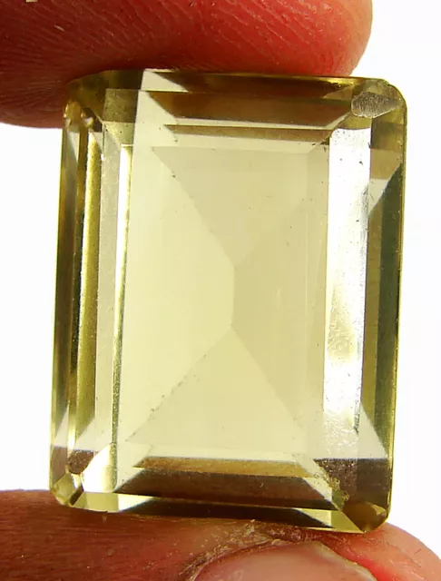 37.55 CT Naturel Citron Quartz Desseré Pierre Émeraude Coupe Beau Pierre - R5719