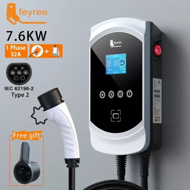 Chargeur de voiture pour véhicule électrique Fey123 EV 32A 7.6KW, type 2, fast