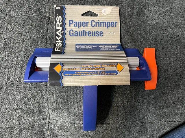 Fiskars Paper Crimper 9340. New. Paper Crafting Tool. Crimps Paper Up To 6.5”