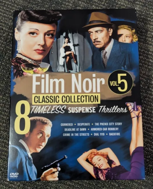 Film Noir Classics Collection Vol. 5 DVD 2010 4-Disc Set 8 Thriller Movies