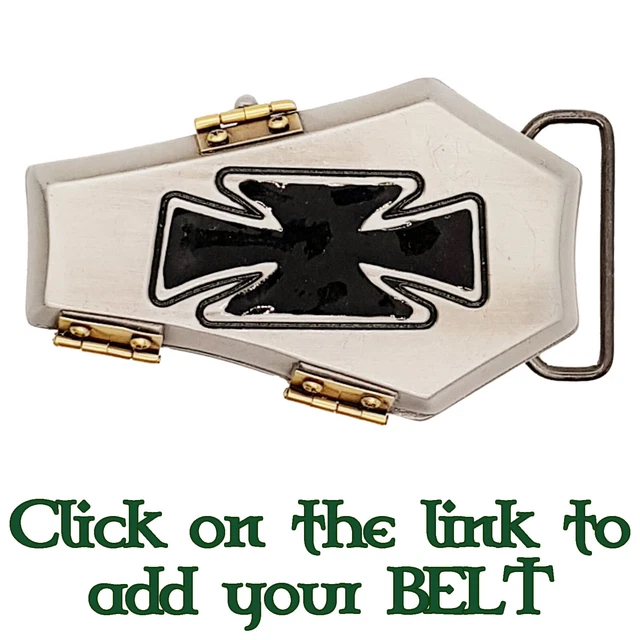 FIBBIA PER CINTURA Croce Di Ferro - Acciaio E Smalto Nero EUR 15 - Foto 6