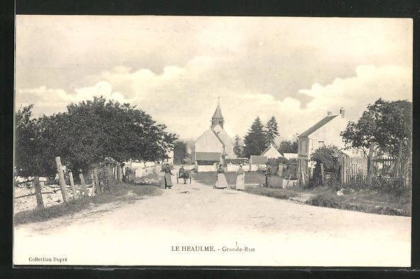 CPA Le Heaulme, Grande Rue, L´Eglise