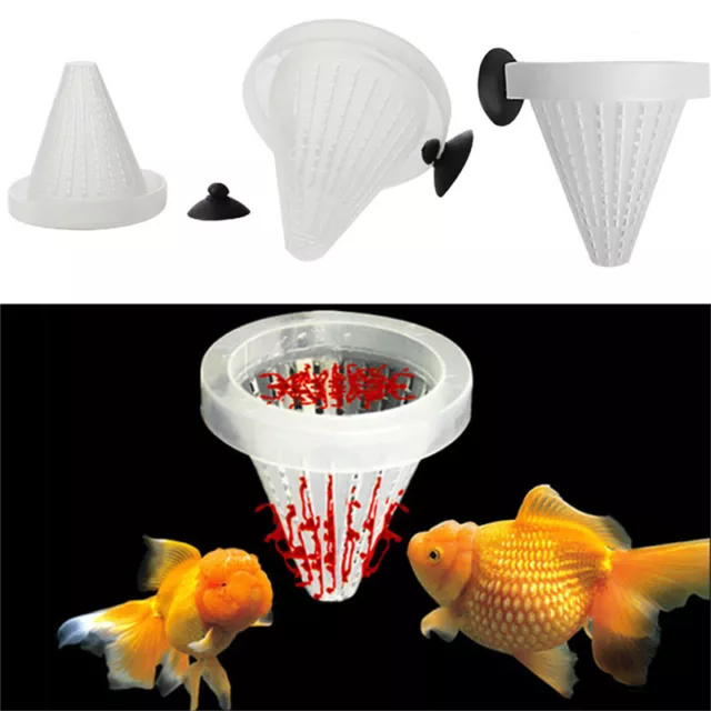 4x Aquarium Red Worm Feeder Cone Feeding for Fish Tank Angel Fish Discus FJO Dz