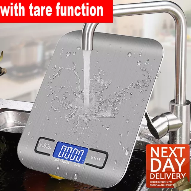 Digital 10kg Kitchen Electronic Scales Balance LCD Postal Food Weight Scale UK