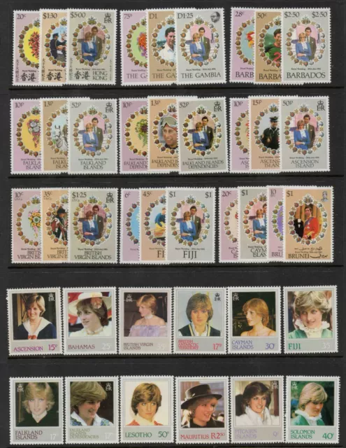 V33) 1981 Royal Wedding . Diana .  Mnh Stamps