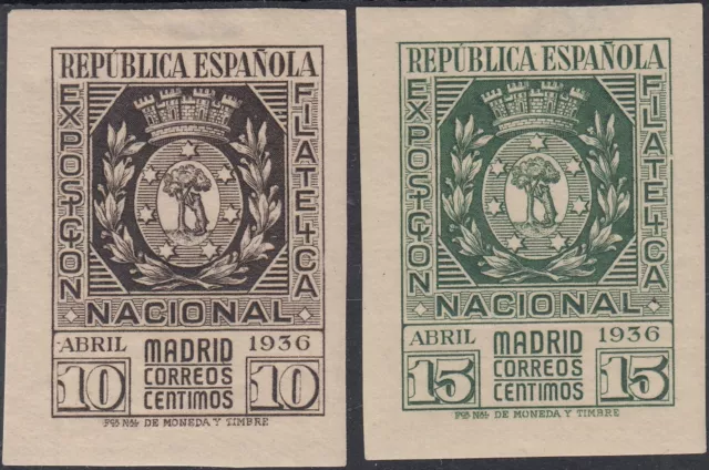 España 1936 Edifil 727/728 * Spain (ref#15011)