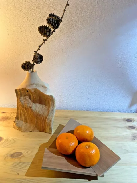 Ein besonderes Geschenk: Exklusive Holzschale/Obstschale (klein). Nußbaum. Neu.