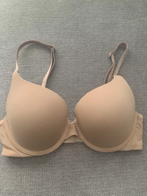 Victoria’s Secret The T-SHIRT Light Push-up Perfect Shape Bra Size 32C VS BEIGE