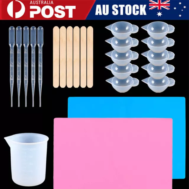 EPOXY RESIN MIXING Molds Tools Silicone Sticks Pipettes Casting Pouring  $8.57 - PicClick AU