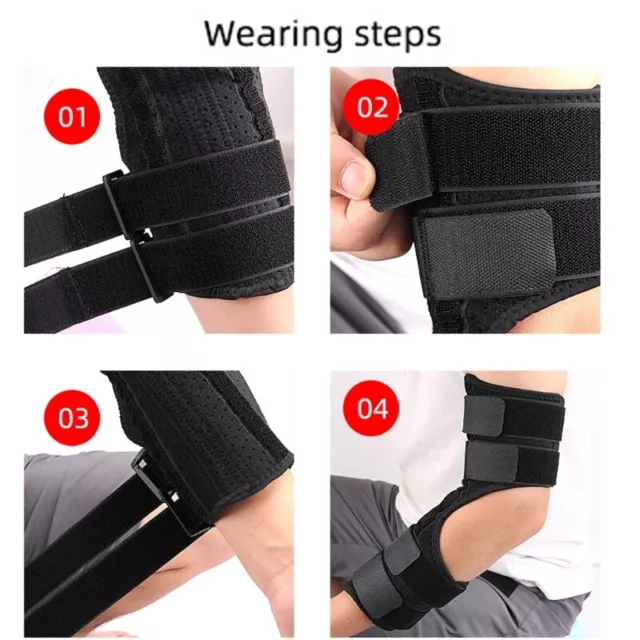 Elbow Brace Tennis Compression Sleeve Arm Wrap for Left Right Arm Support Strap 3
