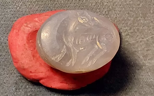 Sassanian stamp seal of Agate circa 224-642 A.D.