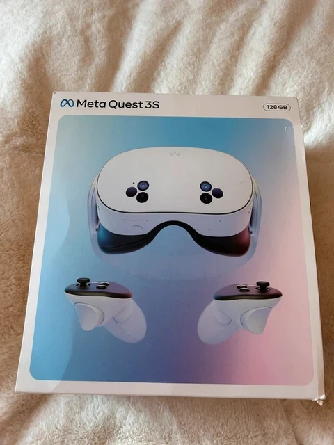 META QUEST 3S 128GB VR Headset with 2 Touch Controllers Original Box ...