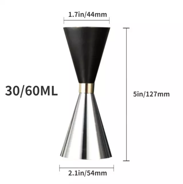Stainless Steel Spirit Jigger Measure Cup Two Tones Double Shot Cocktail Bar