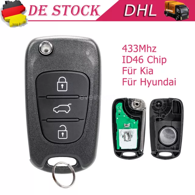 Ersatz Klapp Funk Schlüssel Für Hyundai Kia Ceed Rio Sorento Sportage Soul Venga