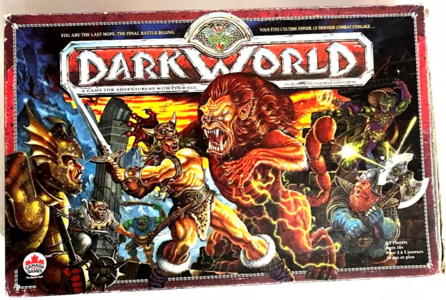 DARK WORLD Fantasy Adventure RPG Board Game 1992 Mattel for part incomplete