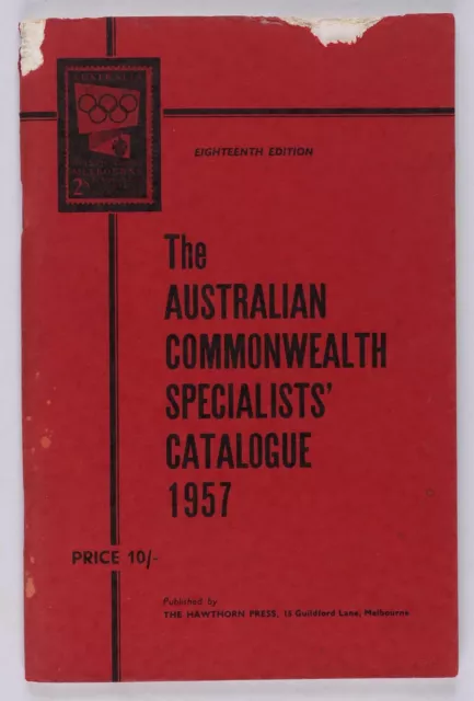 CATALOGUES Australia ACSC 18th Edition, 1957, pub by Hawthorn Press.