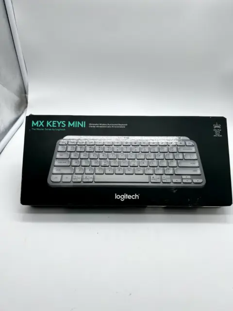 Logitech MX Keys Mini Wireless Keyboard 920-010473 - Pale Gray Read Desc!